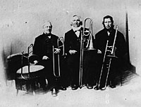 trombone players of the Bethlehem Moravian congregation in 1867