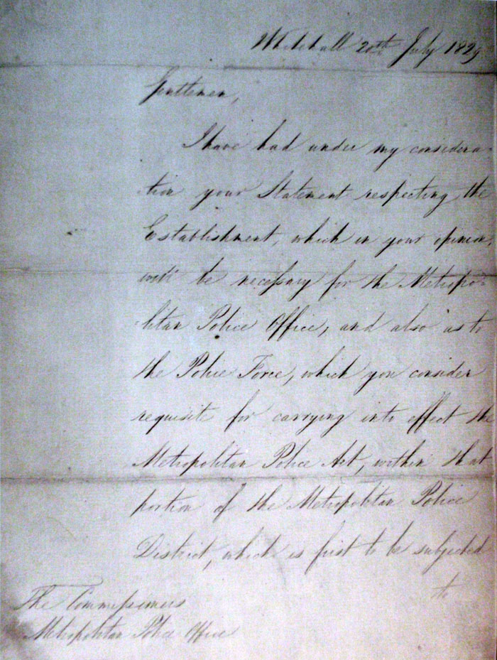 Letter from Peel to Rowan and Mayne, 20th July 1829, page 2