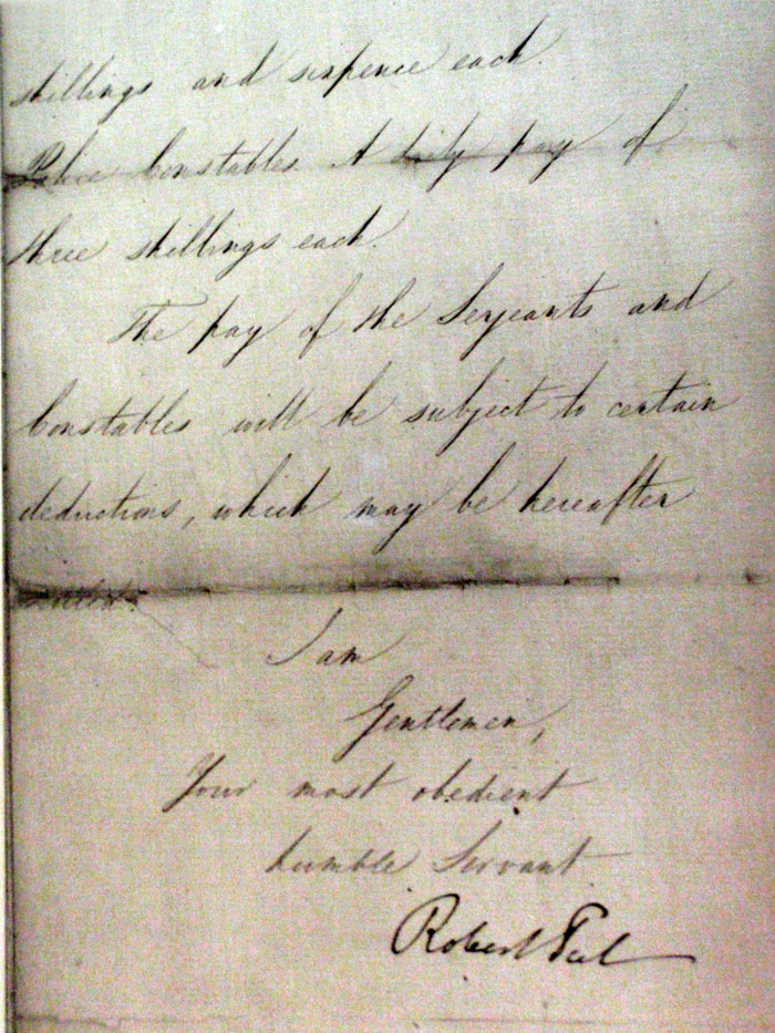 Letter from Peel to Rowan and Mayne, 20th July 1829, page 7