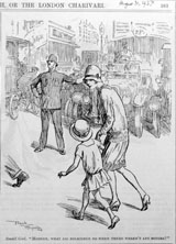Cartoon from Punch of a policeman on traffic duty