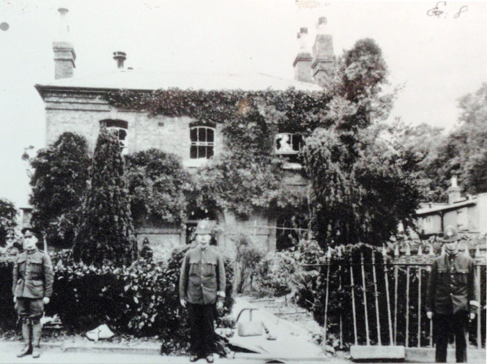 Epsom Police Station after the attack in 1919