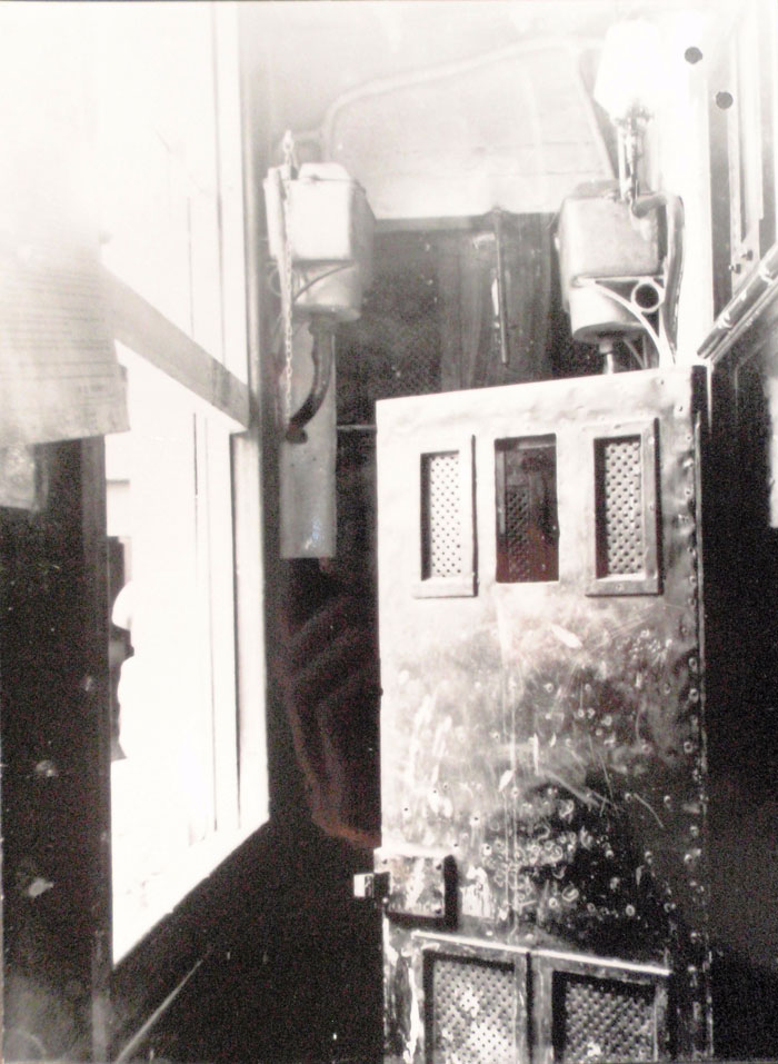 Damage inside Epsom Police Station after the attack in 1919