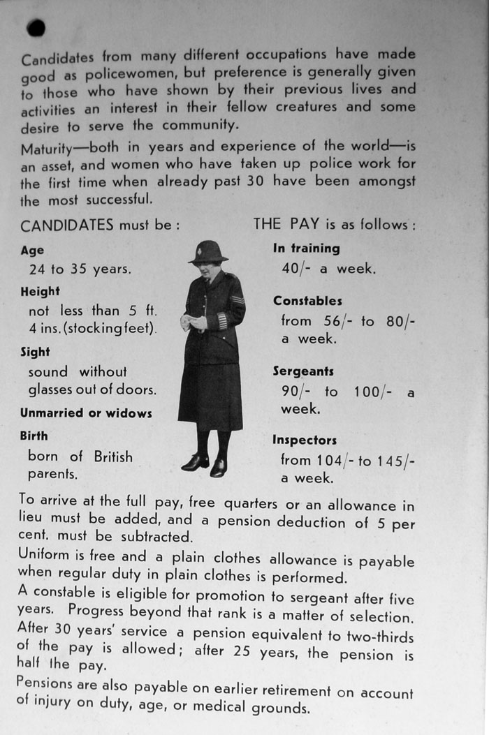 Recruiting Booklet for the Women Police, 1939