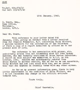 St Johnston's letter about the activities of Unity Mitford.