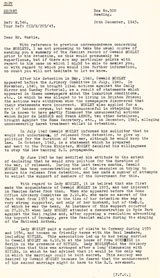 Letter regarding the activities of the Mosleys.