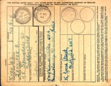 detail of a child's identity card from 1945