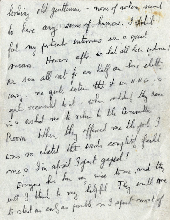 St Johnston's letter to his parents: page 4