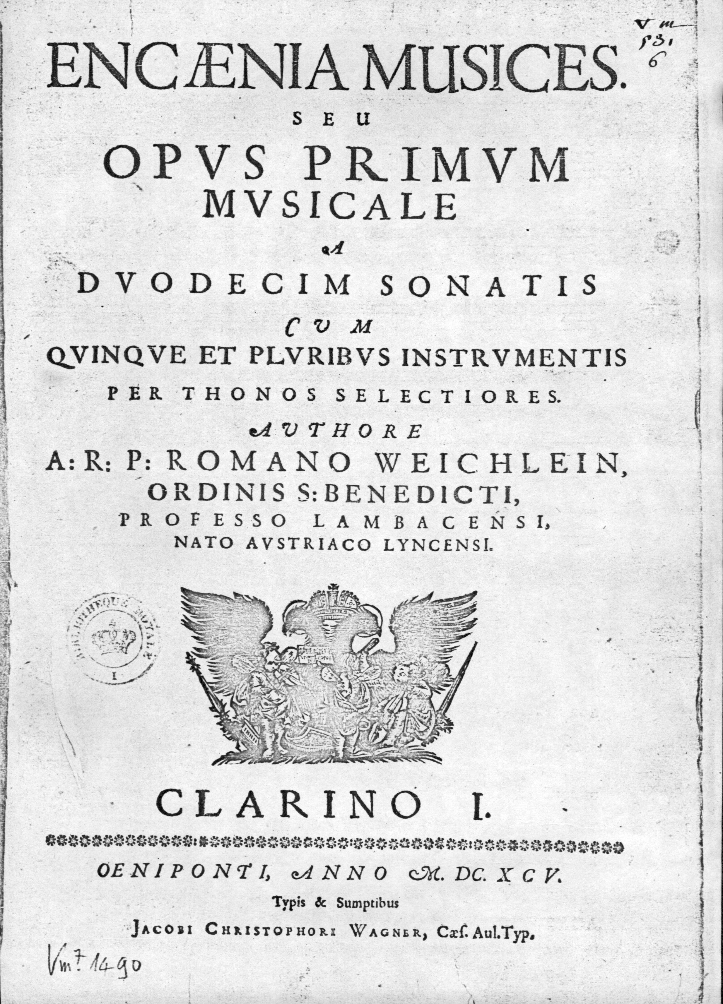 Title page associated with catalogue number A1265