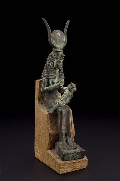 Bronze statue of Isis nursing Horus, Egypt, 600-30 BCE Wellcome L0057110