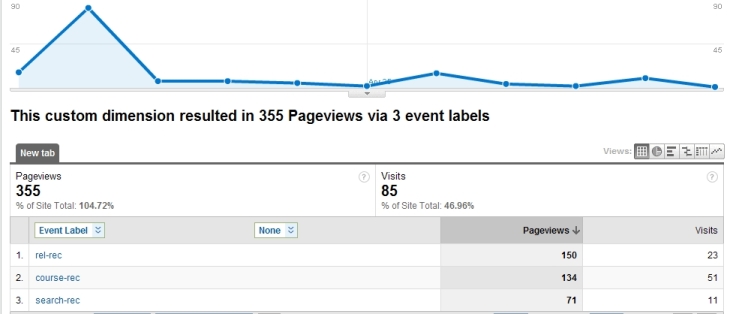 RISE Google Analytics screenshot