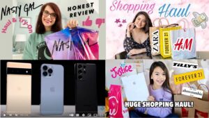 Images from Haul and tech vlogs