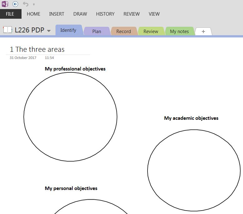 PDP tabs in OneNote