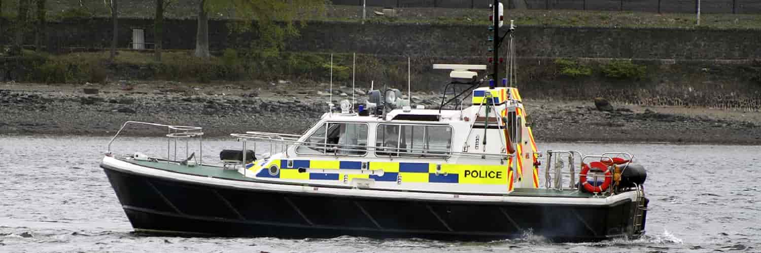 Police boat on the River Thames