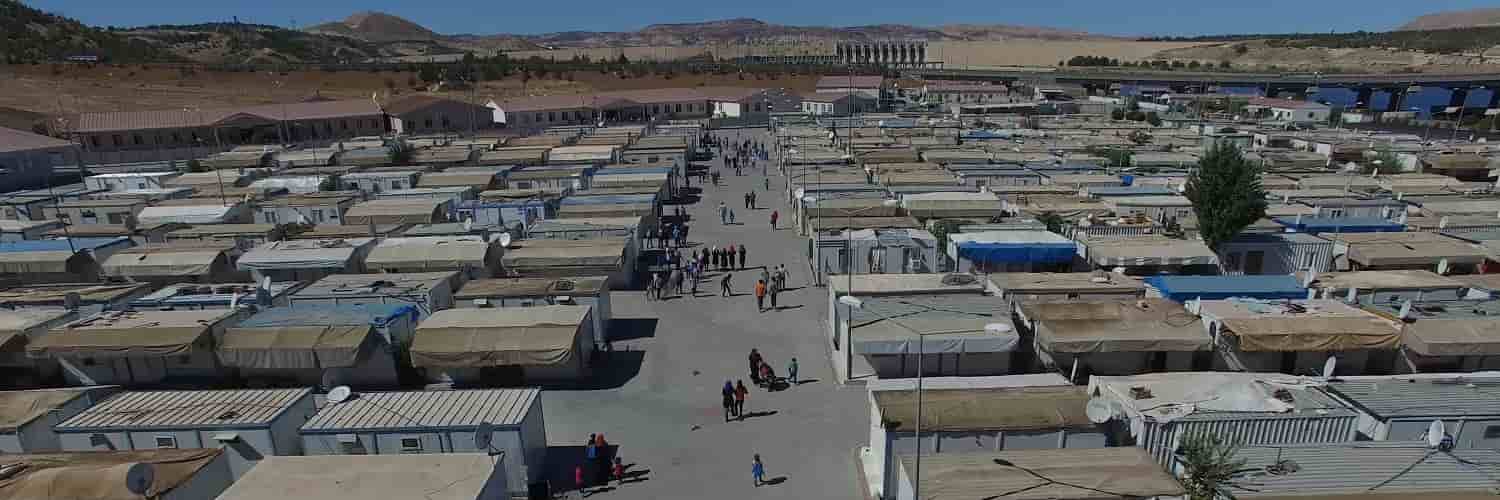 A large refugee camp in Turkey