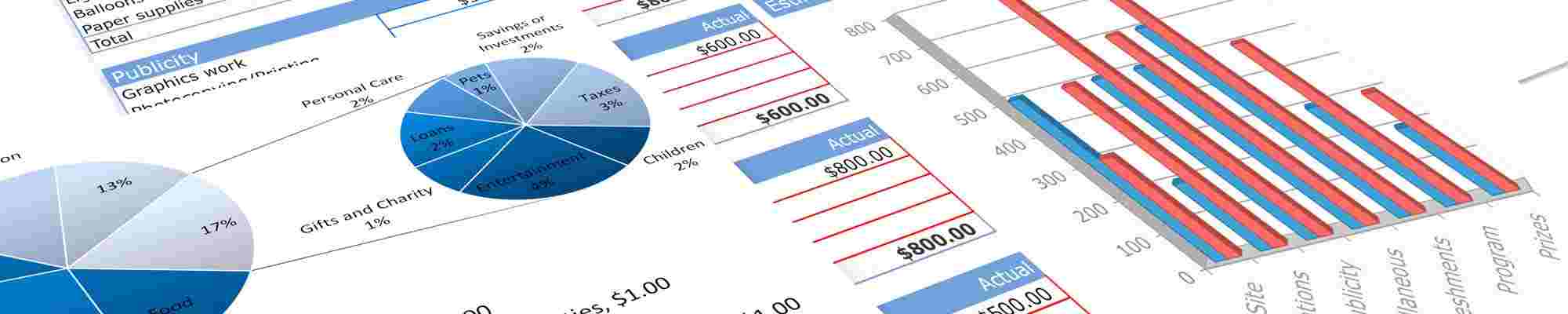 Business charts and graphs photo