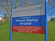A photo of the main sign outside the Princess Marina Hospital