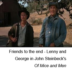 Lenny and George in John Steinbeck's 'Of Mice and Men'