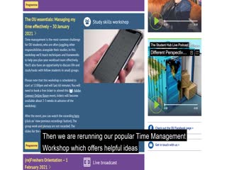 video preview image for Trailers: Student Hub Live on-line Workshops - 30th Jan 2021