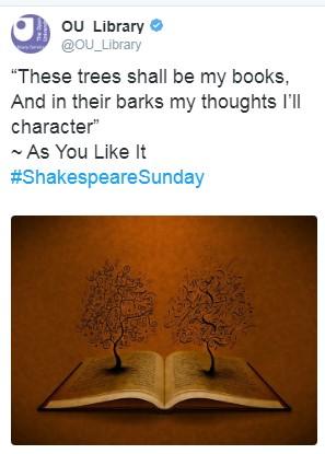 An open book with a tree on each half 
