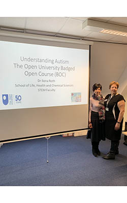 The OU's Dr Ilona Roth with Annette Pyle of the Scottish Government
