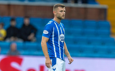 Kilmarnock footballer and OU graduate Calum Waters pictured during a match.