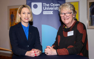 Susan Stewart, Director of The Open University in Scotland and Jenny Gilruth, Cabinet Secretary for Education and Skills