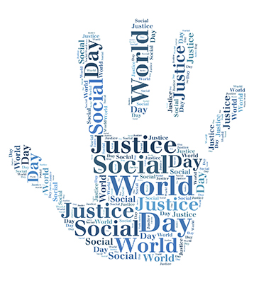 World Day of Social Justice words collage 