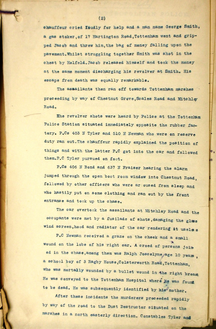 Report by Superintendent W. Jenkins, 7th February 1909, page 2