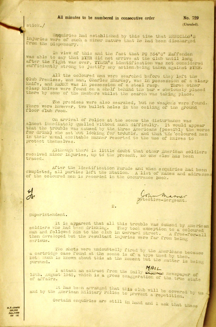 Report of fight between coloured civilians and US troops, page 3