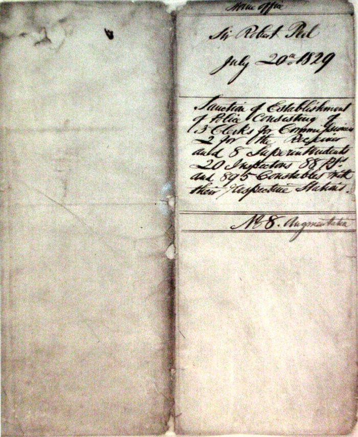 Letter from Peel to Rowan and Mayne, 20th July 1829, page 1