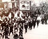 Workers march along Cotton Street, Poplar, May Day 1926