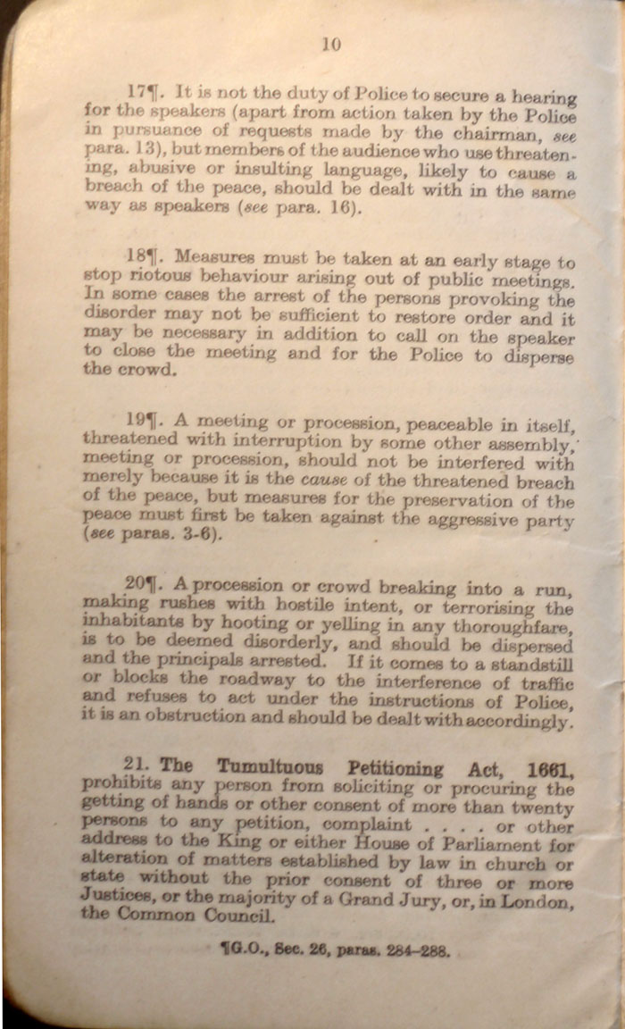 Demonstration book of Metropolitan Police 1938