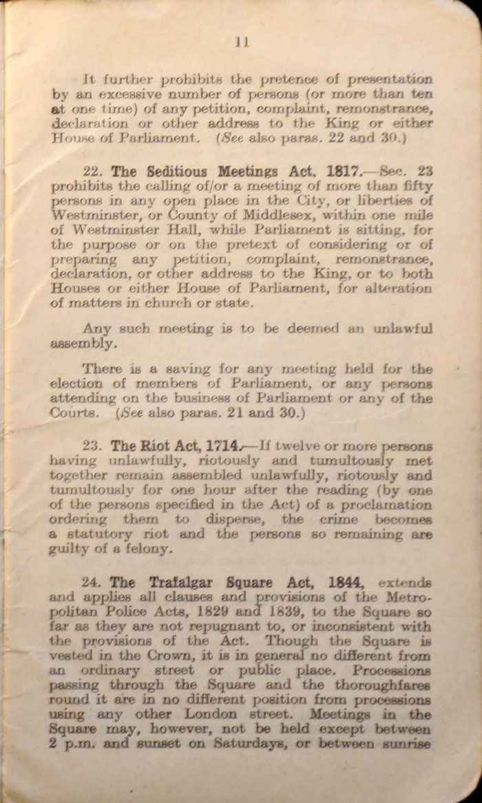 Demonstration book of Metropolitan Police 1938