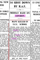 Report of an air-raid in The Times