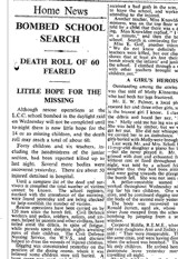 Report of an air-raid in The Times