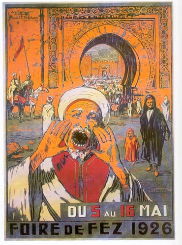 Fez Fair Poster. A crier urges the population to visit the fair