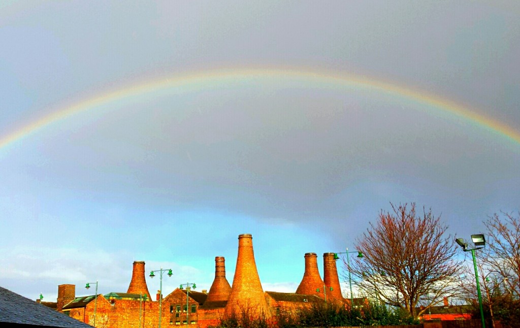 Gladstone Pottery Museum under a 'rainbow of promise'..?
