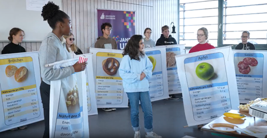 Screenshot from ProDaBi grade 6 lesson, Apple or popcorn, using nutrition data and decision trees to introduce machine learning and AI.