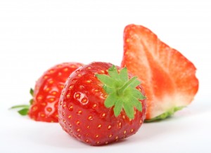 Sliced strawberries