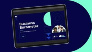 An image of the Business Barometer shown on a tablet computer.