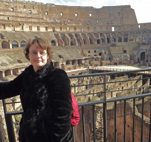 Photo of Julie Ackroyd by the Colosseum