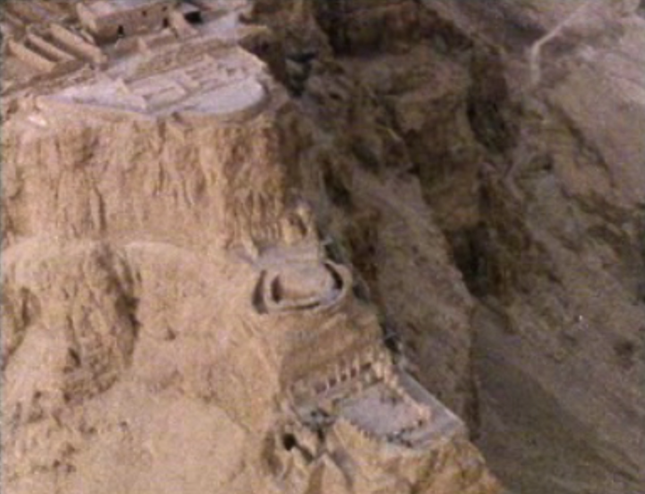 Aerial shots of the fortress of Masada, the site of Jewish resistance in the revolt against Roman rule 66-74CE. Masada had been built by King Herod in the first century CE on a plateau overlooking the Dead Sea and is now a UNESCO World Heritage site. The Roman siege of Masada and the last stand of the Sicarii defenders was described by the Jewish historian Josephus. The course reviewed the written and archaeological evidence relating to his account.