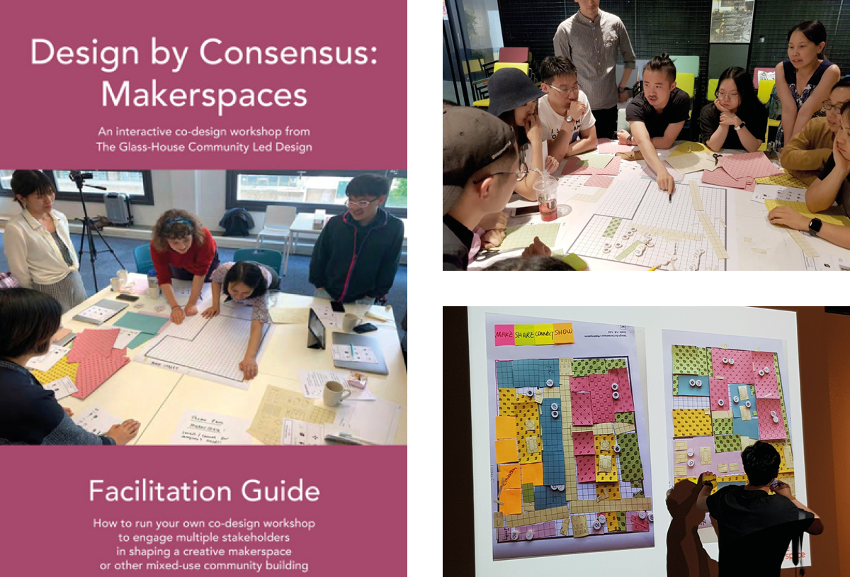 Taking our tools and methods abroad: Design by Consensus: Makerspaces facilitation guide, and images from a workshop in Shanghai from the Fostering Creative Citizens through Co-design and Public Makerspaces project.