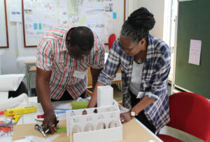 Model making at one of The Glass-House Design Training courses that we injected into the Empowering Design Practices research project.