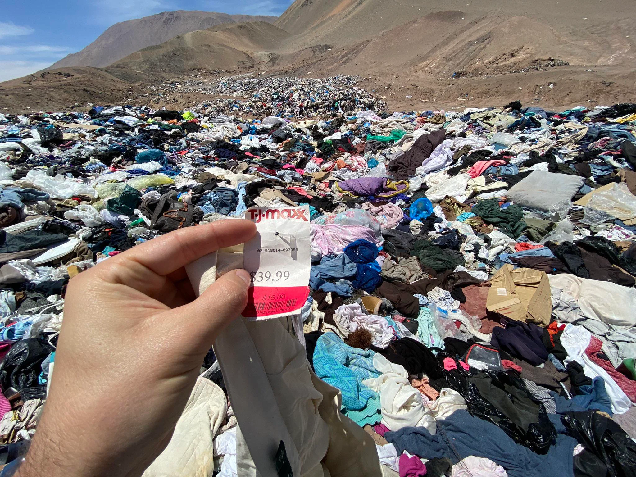 textile waste in the desert