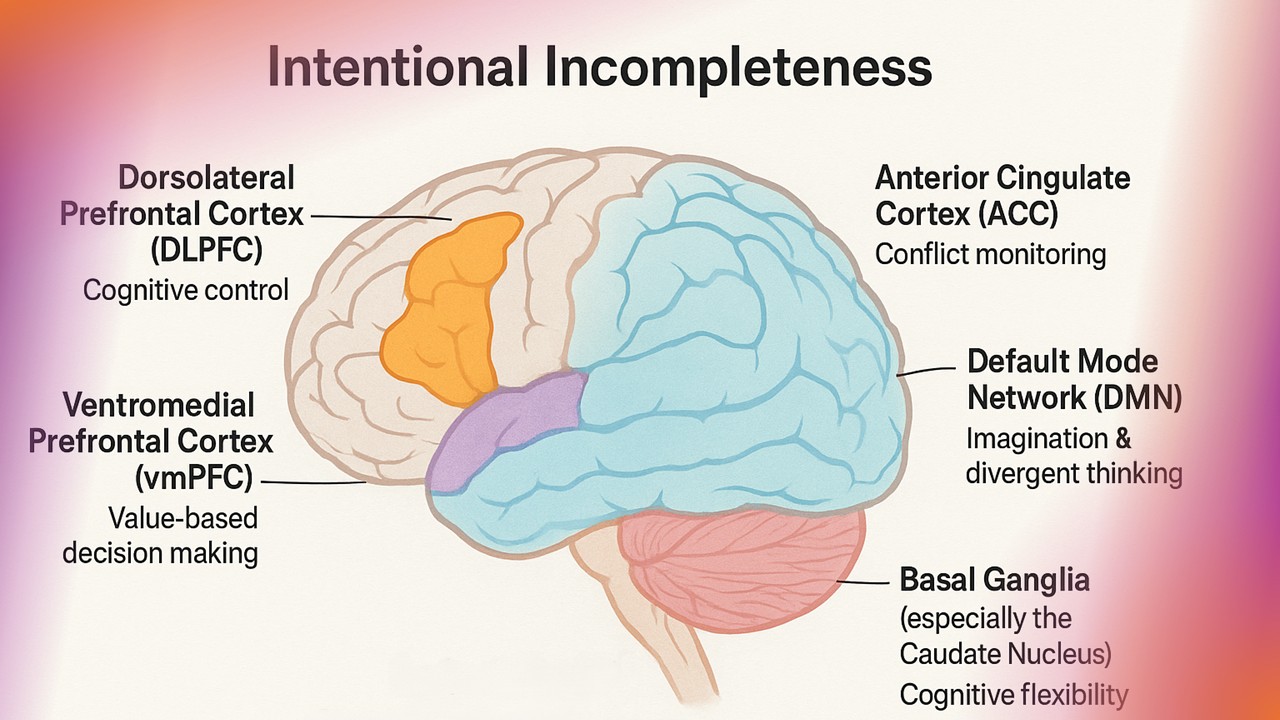 The neuroscience of intentional incompleteness
