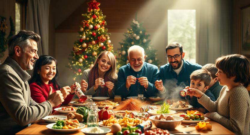 Christmas family scene