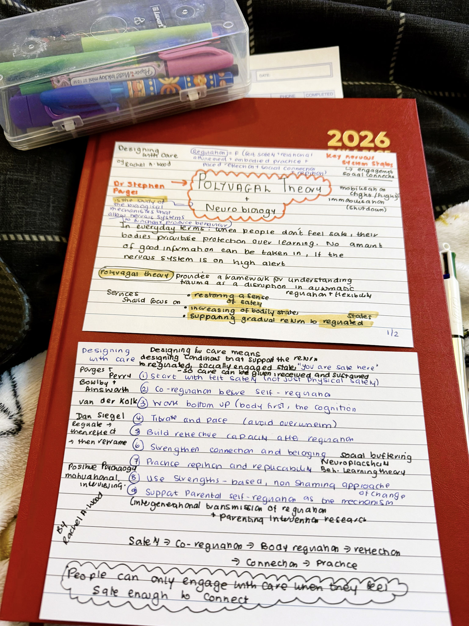 Figure 1: Image illustrating Polyvagal Theory and Neurobiology in parenting support design - highlighting why felt safety must precede learning