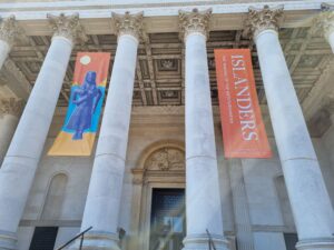 Outside the Fitzwilliam Museum.