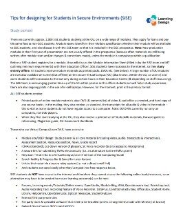 Top Tips for designing for students in secure environments